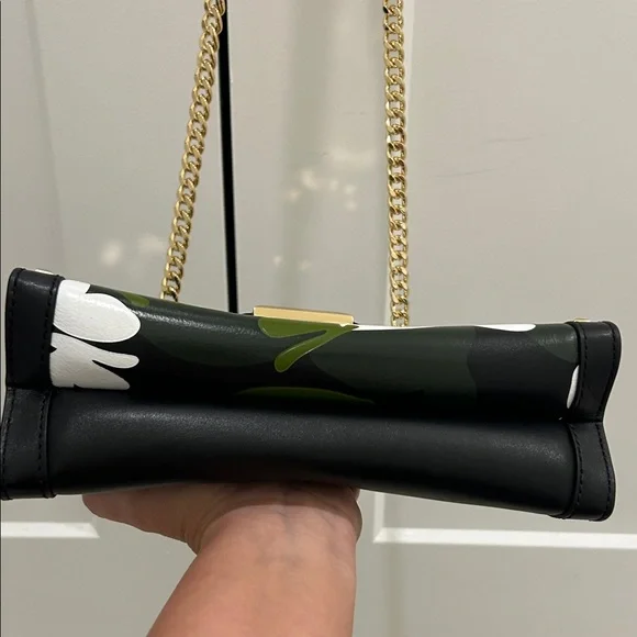 Michael Kors Camo Black, Green, & White Leather Butterfly Bag - Picture 7 of 15